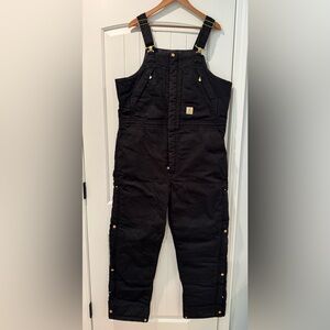 Carhartt Black Quilted Insulated Overalls